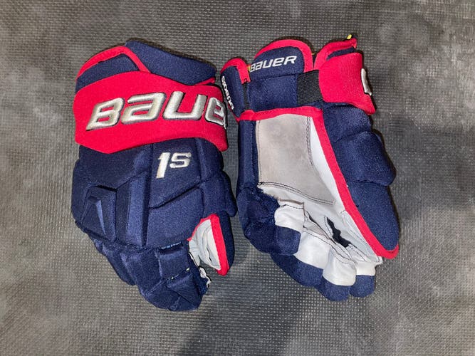 Bauer Supreme 1S Hockey Gloves 13” Columbus Blue Jackets Pierre Luc Dubois Pro Stock