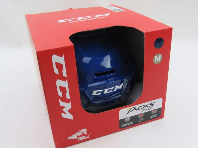 CCM Tacks 710 Ice Hockey Player Helmet Blue Senior Size Medium - New in Box!
