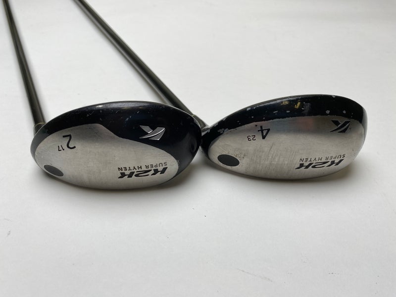 Kasco K2K Super Hyten 2 & 4 Hybrid Set 17* 23* K2K itility 73g Stiff RH Midsize