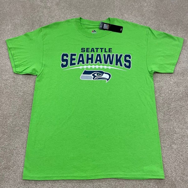 NFL Team Apparel Seattle Seahawks Shirt Mens Extra Large Lime Green Short  Sleeve