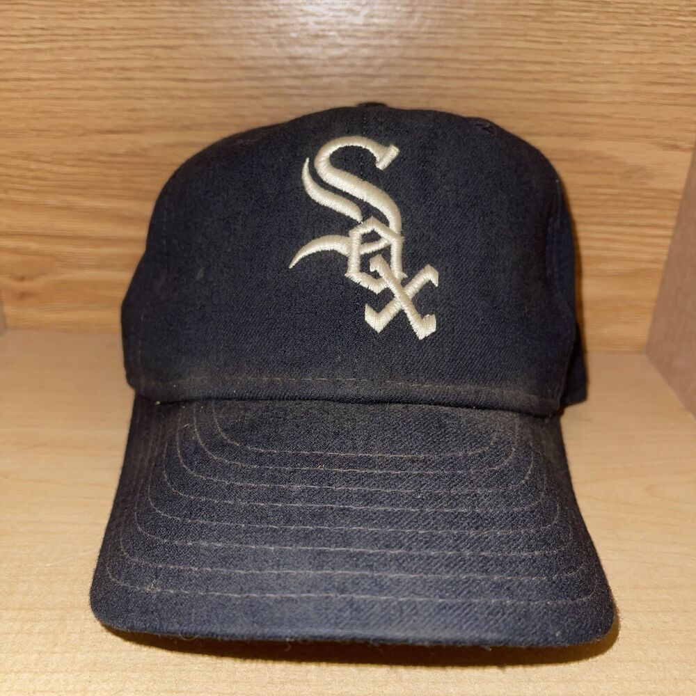 Chicago White Sox Hat Baseball Cap Fitted 7 1/2 New Era Leather