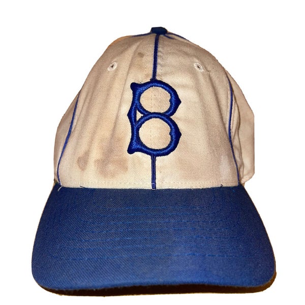 Vintage Brooklyn Dodgers Stripe Fitted Wool Hat Cap Roman Cooperstown Size  7 1/8