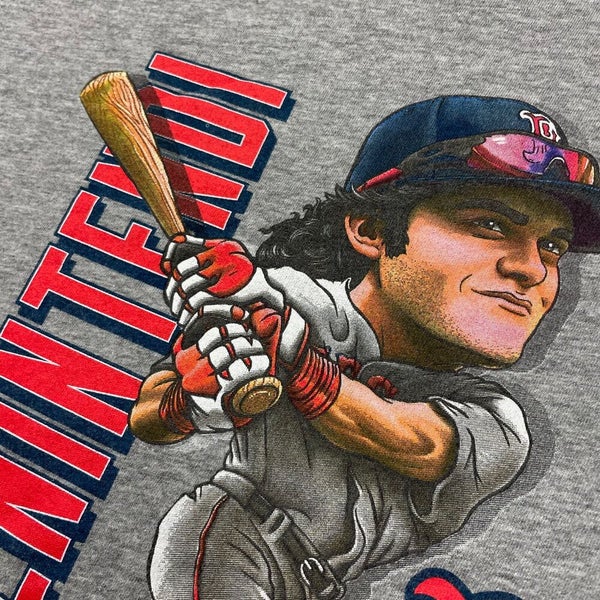 Boston Red Sox Shirt Men Small Andrew Benintendi MLB Baseball Gray 47  Caricature