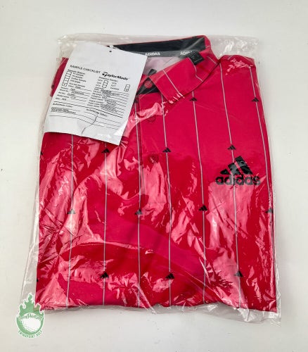 New with Tags Adidas Men's PGA Sample Golf Pink Polo Shirt Size: Small