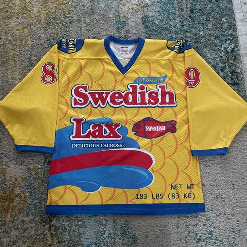 New “Swedish Fish” Box Lacrosse Jersey