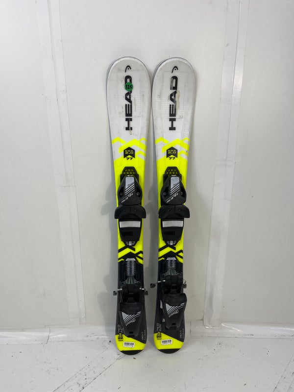 Used Kid's 77-127 cm All Mountain Head Super Shape Skis With Bindings