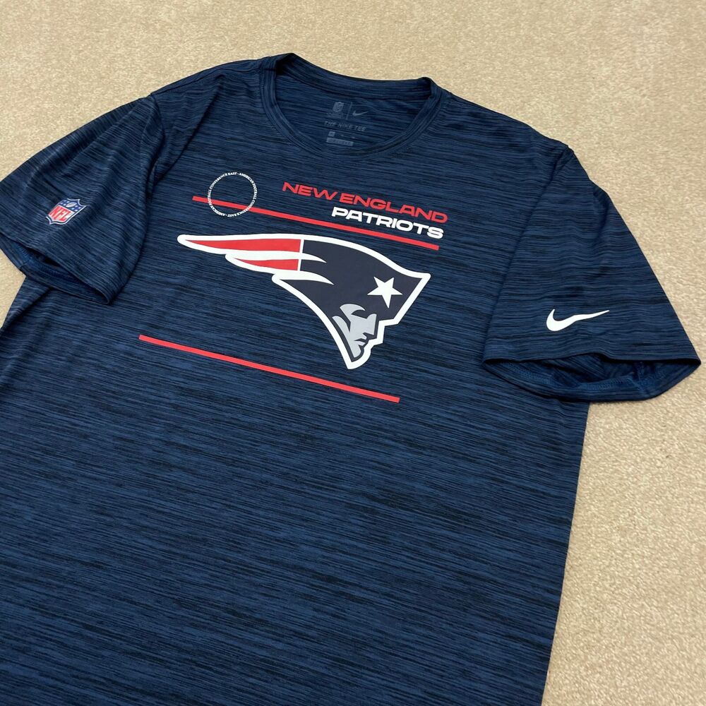 New England Patriots Nike NFL On Field Apparel Dri-Fit Short Sleeve Shirt  Navy M - Locker Room Direct