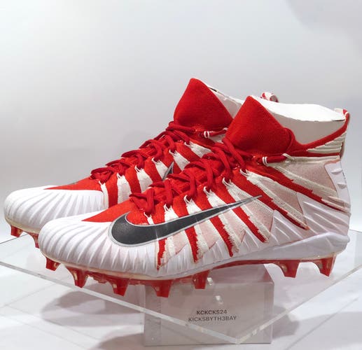 Nike Alpha Menace Elite TD Football Cleats White Red AJ6547-603 Men's size 12.5