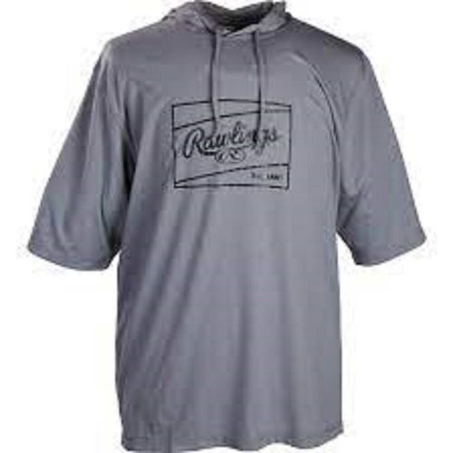 NWT Rawlings Short Sleeve Men's Lightweight Hoodie Grey Size Small