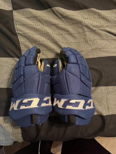 Used CCM Gloves 14" Pro Stock *Vancouver Canucks Organization*