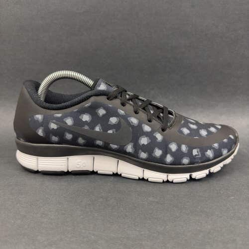 Nike 695168-003 Free 5.0 V4 Black Gray White Running Shoes Womens Size 11