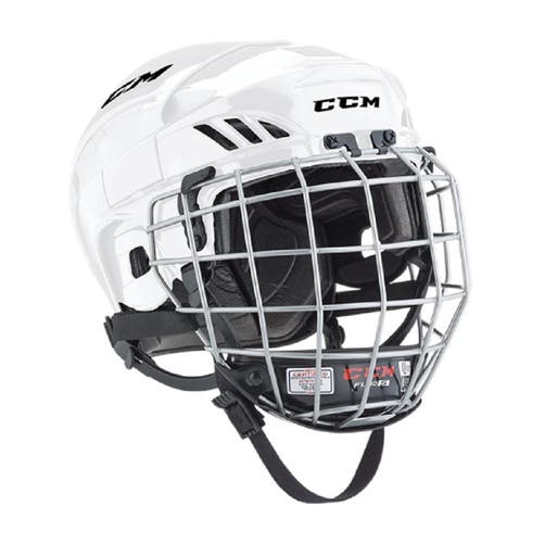 CCM Unisex FL40C Senior HELMET COMBO, White, L