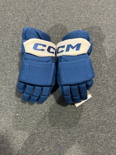 New Blue CCM HG12 Pro Stock Gloves Colorado Avalanche Team Issued 15”