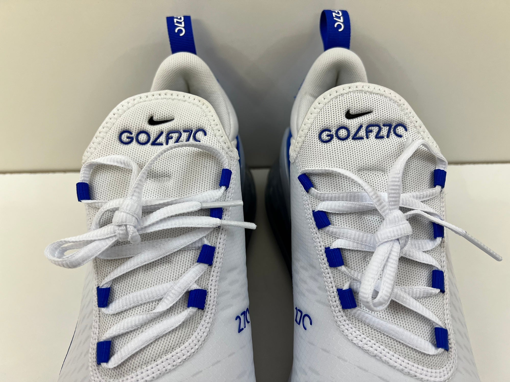 Men’s Size 15 Nike Air Max 270 G Golf Shoes White Blue CK6483-106 NEW Nike Air Max 270 Golf Shoes White/Blue Mens Size 9 - CK6483  main image 3