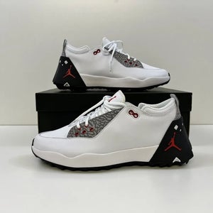 Nike Jordan ADG 2 Golf Cleats White University Red Black CT7812-100 Size 9.5