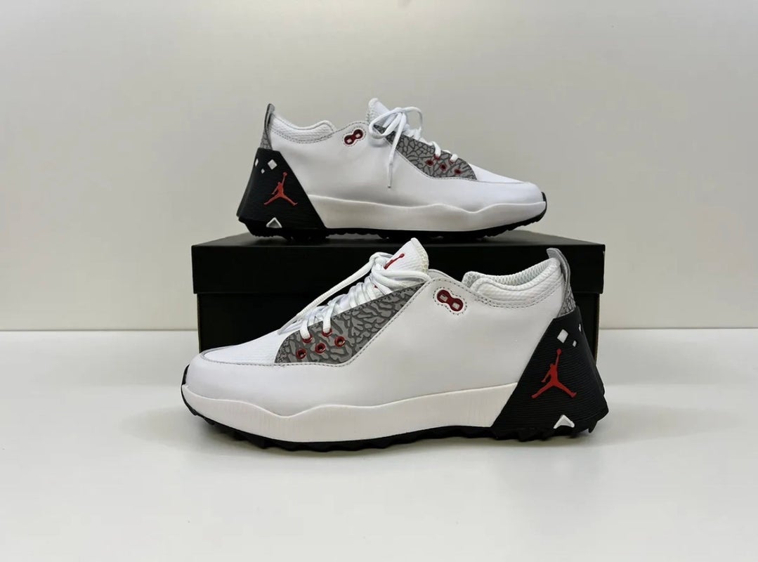 Nike Jordan ADG 2 Golf Cleats White University Red Black CT7812-100 Size 9.5