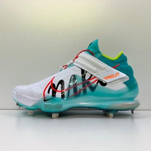 Nike Force Zoom Trout 7 Baseball Cleats White Aurora Green Multi Mens Size 13 - CI3134-107