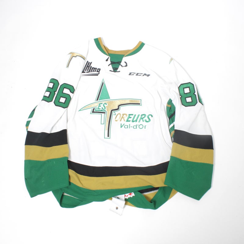Val D'Or Foreurs White CCM Game Jersey - Player