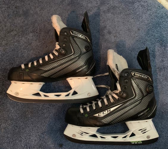 Used CCM Regular Width  Size 8 RibCor Titanium Hockey Skates