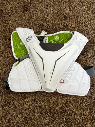 White Maverik ekg shoulder pads