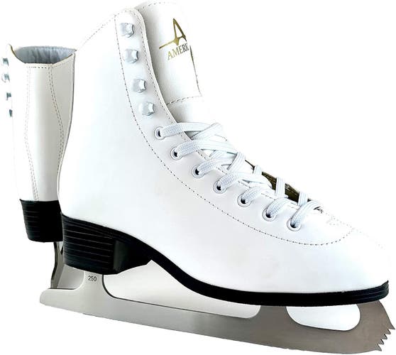American Athletic, Womens, Tricot Lined Figure Skate, White, Size7