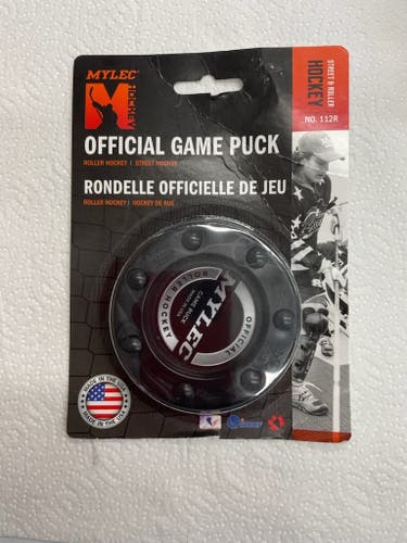 Mylec Roller Hockey Game Puck, Carded, Black