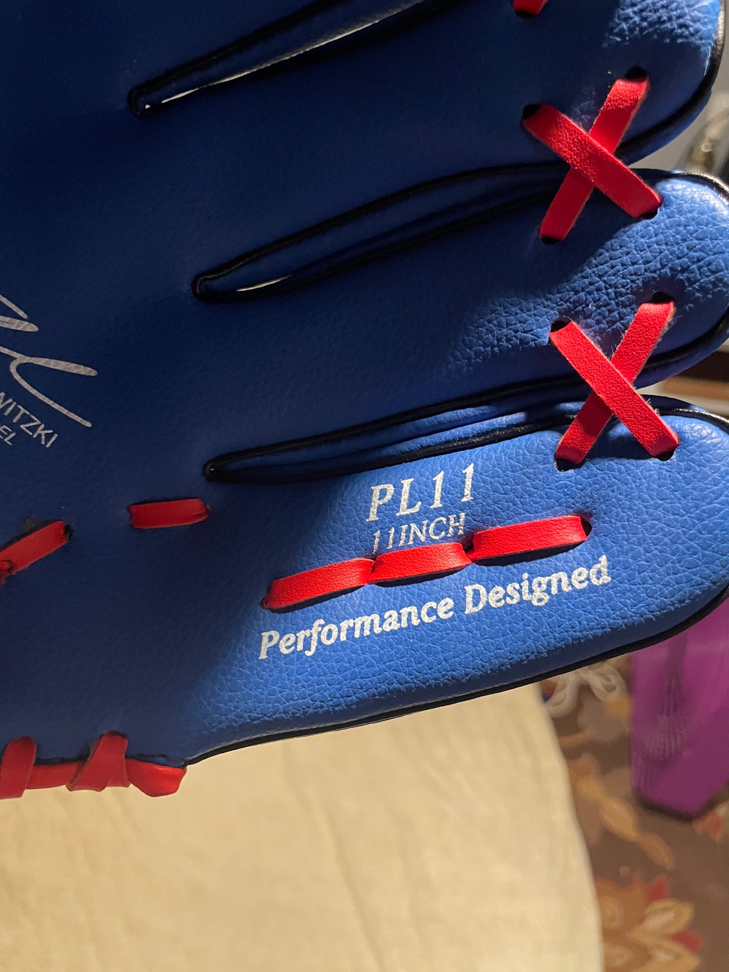 Rawlings PL11P 11 Troy Tulowitzki Baseball Glove Blue Red Performance RHT