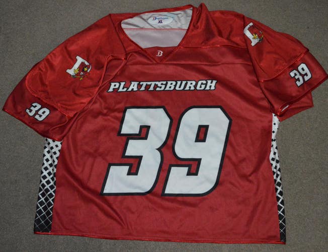 Plattsburgh State Cardinals Lacrosse Game Worn Used Jersey Boathouse XL New York