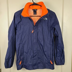 The North Face Hyvent Boy's Hooded Rain Jacket Windbreaker Full Zip Size: L