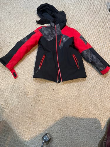 Red Used Boys 14 Spyder Jacket