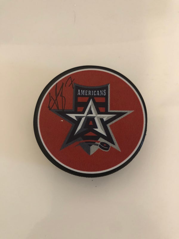 ALLEN AMERICANS AUTOGRAPHED  PUCK BY #7