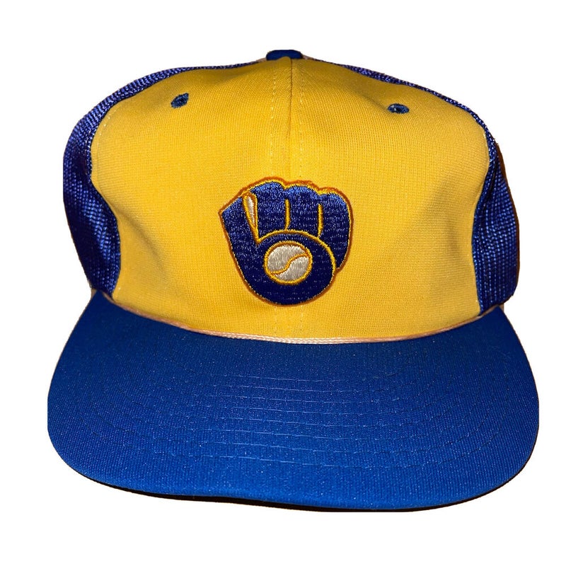 Vintage Milwaukee Brewers Mesh Trucker Baseball Par Cap MLB Hat