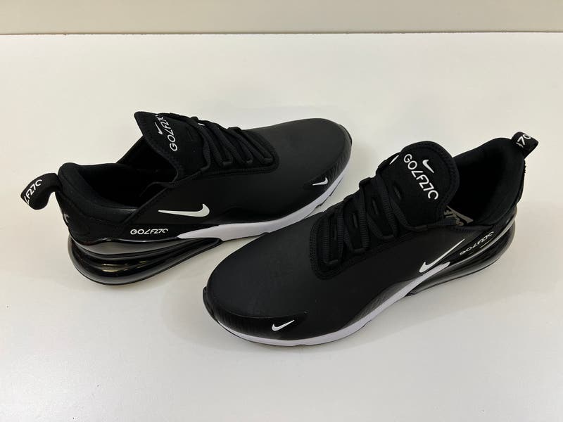 Nike Air Max 270 G Golf Shoes Black White Mens Size 9 Spikeless