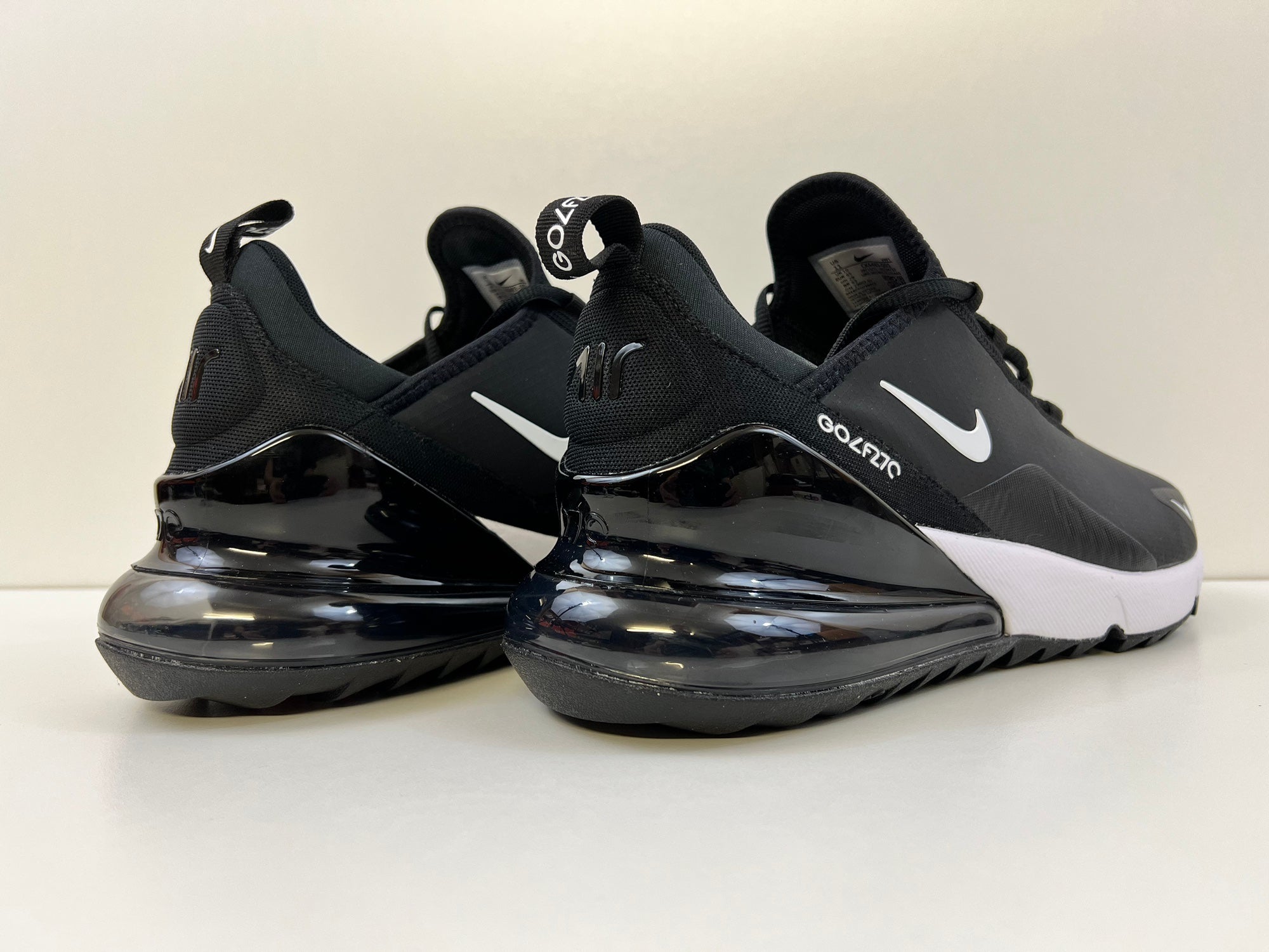 Nike Air Max 270 G Golf Shoes Black White Mens Size 12 Spikeless