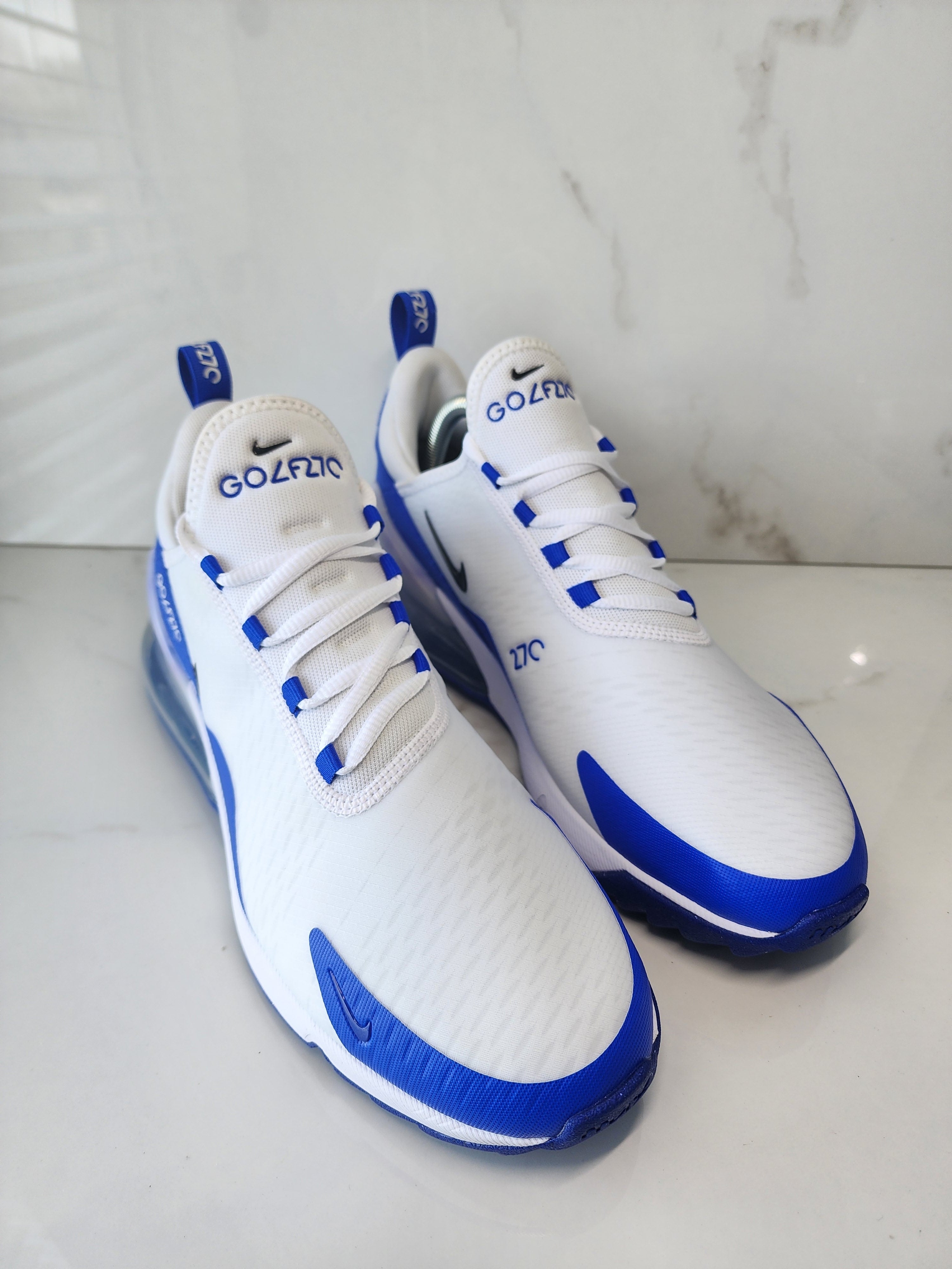 Nike Air Max 270 Men's Golf Shoes White / Racer Blue