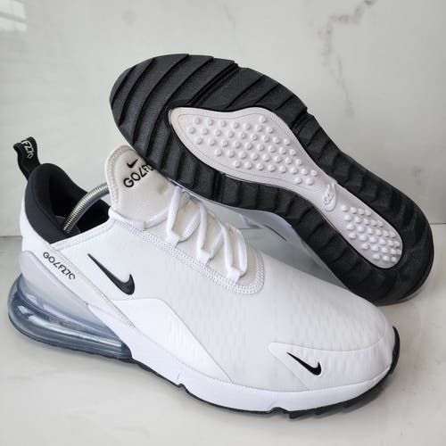 Nike Air Max 270 Men's GOLF Shoes White Platinum Black