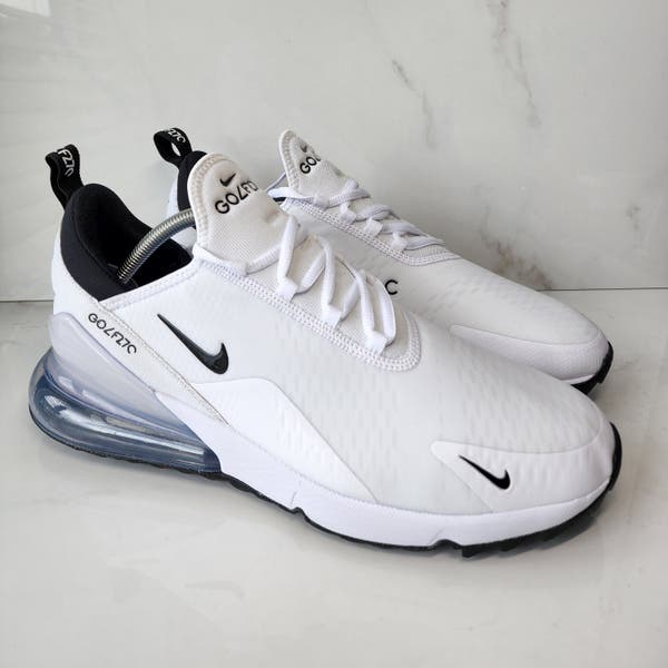 シューズ(男性用) Nike Air Max 270 Golf White/Black Nike Air Max 270 Golf Shoes Men's Size 14 US White Black