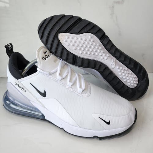 Nike Air Max 270 Men's GOLF Shoes White Platinum Black
