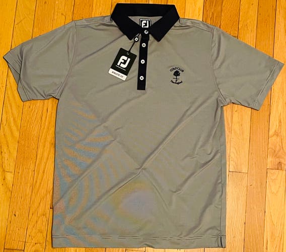 FootJoy Polo Golf Shirt - Athletic Fit Lisle End-On-End Self Collar - Size M