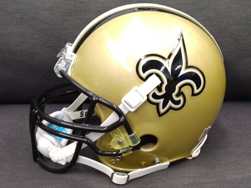 Used Custom Riddell Helmet New Orleans Saints Drew Brees Style