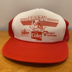 New England Patriots Hat Cap Trucker NFL Football Mesh Snapback Vintage 80s Coke
