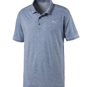 NEW Puma Rancho Dark Denim Heather Golf Polo/Shirt Men's Large (L)