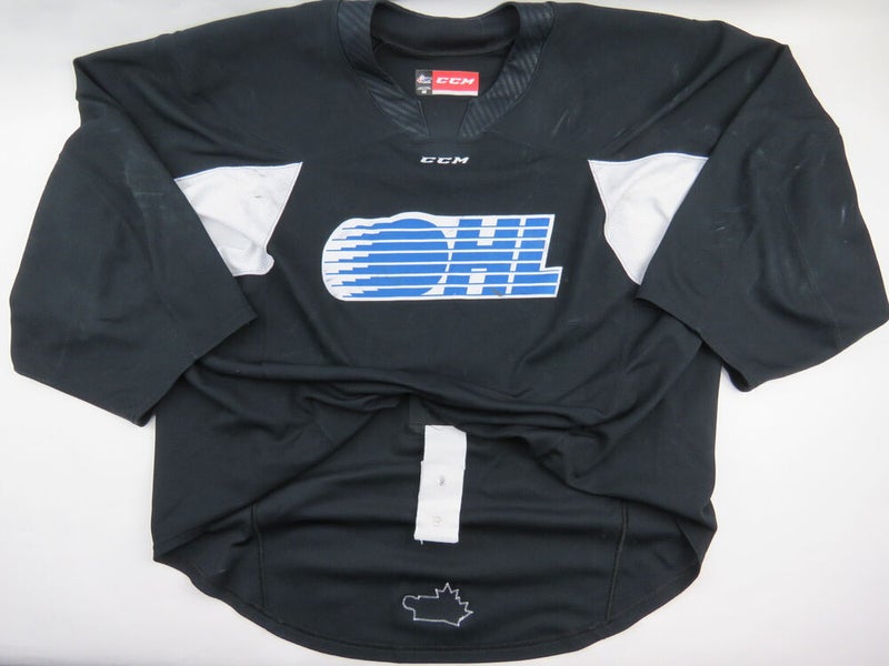 Reebok Practice Worn Authentic OHL Pro Stock Ice Hockey Jersey White 58  GOALIE | SidelineSwap
