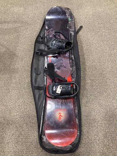 Used Axis Dragon 151 CM Snowboard W/ XL Bindings