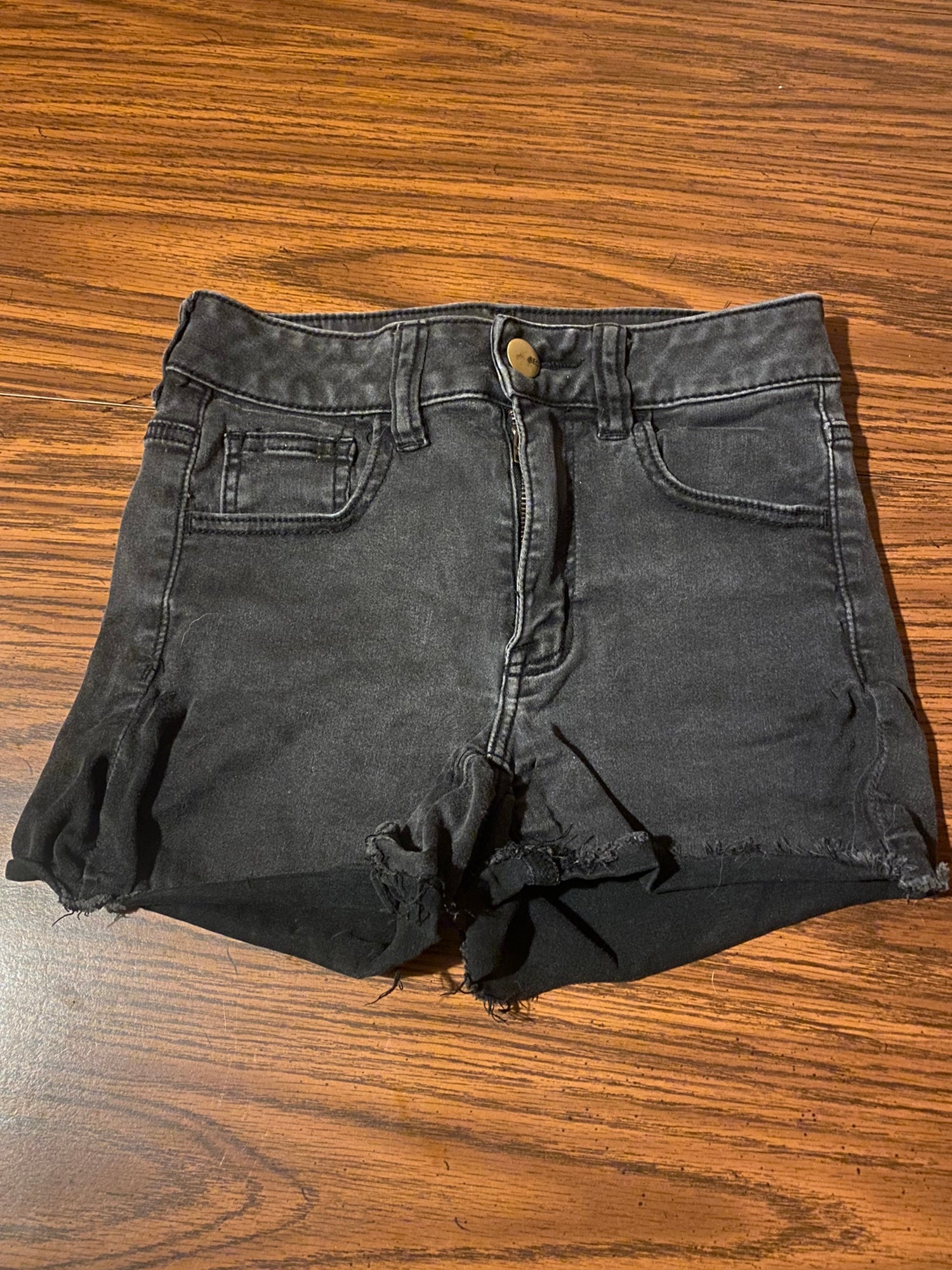 American Eagle Women's Super Stretch Hi Rise Shorts Size 2 Black