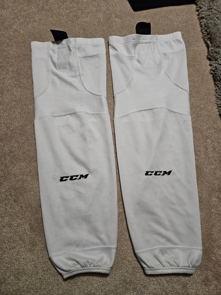 White Senior CCM Socks