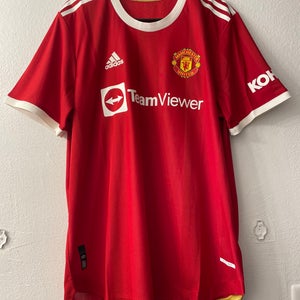 Adidas Manchester United FC 2021/2022 Red Authentic Home Jersey Size Extra Large