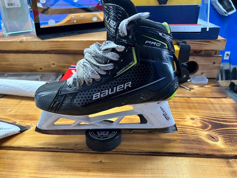 Used Bauer Regular Width Size 7.5 Pro Hockey Goalie Skates