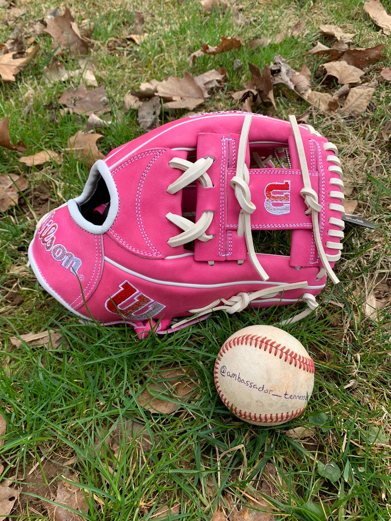 Wilson A2000 Glove of the Month (GOTM) February 2023 Flamingo Pink 178