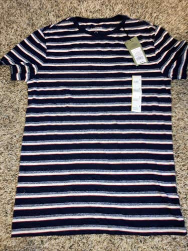 NWT Goodfellow & Co. Men's Stripe Short Sleeve Tee Navy, White, Red, Grey Small